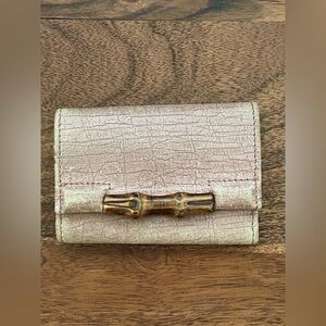 GUCCI Bamboo Pale Pink Leather Key Case